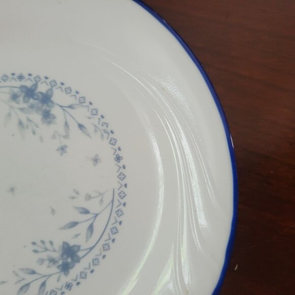 Vintage Corelle Celestial Blue & White Floral Dessert Plates Set of 2 Fine China - Picture 4 of 6